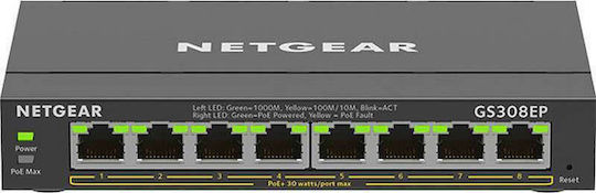 NetGear GS308EP Unmanaged L2 PoE+ Switch with 8 Gigabit (1Gbps) Ethernet Ports - Image 1