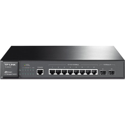 TP-LINK TL-SG3210 Managed L2 Switch with 8 Ethernet Ports and 2 SFP Ports