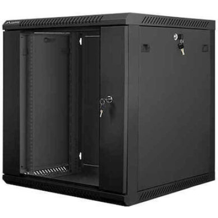 Lanberg Wall Mounted Rack Cabinet 12U 60x60x64cm Black WF01-6612-10B
