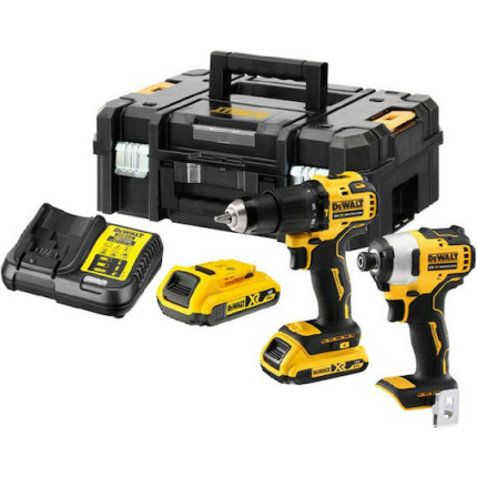 DEWALT DCK2062M2T Σετ Δραπανοκατσάβιδο & Παλμικό Κατσαβίδι 18V με 2 Μπαταρίες 4Ah και Θήκη
