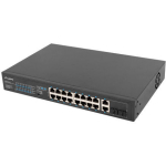 Lanberg RSFE-16P-2C-250 Unmanaged L2 PoE+ Switch with 16 Gigabit (1Gbps) Ethernet Ports and 2 SFP Ports - Image 3