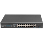 Lanberg RSFE-16P-2C-250 Unmanaged L2 PoE+ Switch with 16 Gigabit (1Gbps) Ethernet Ports and 2 SFP Ports - Image 4