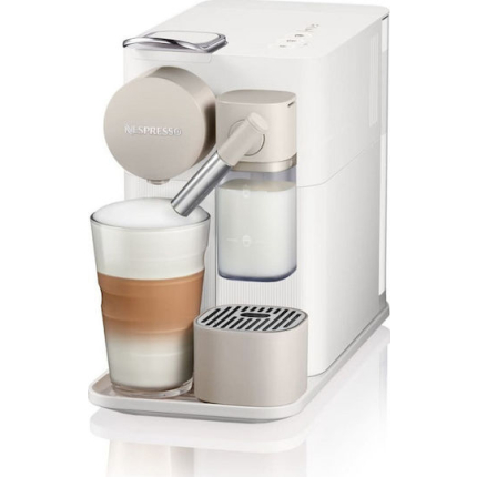 De'Longhi Lattissima One Pod Coffee Machine Nespresso Pressure 19bar with Milk Frother White