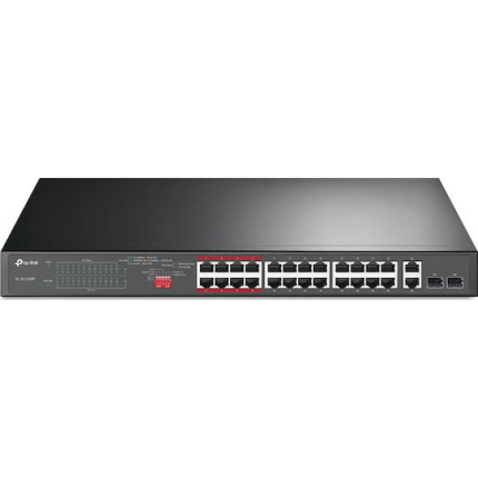 TP-LINK TL-SL1226P Unmanaged L2 PoE+ Switch with 24 Ethernet Ports and 2 SFP Ports