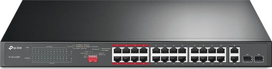 TP-LINK TL-SL1226P Unmanaged L2 PoE+ Switch with 24 Ethernet Ports and 2 SFP Ports - Image 1