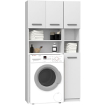 Topeshop Marpol Bathroom Cabinet Laundry L96xW30xH183cm White