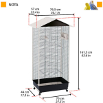 Ferplast Bird Cage Aviary Nota 70x44x161.5cm. - Image 3