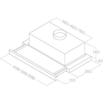 Elica Elite 14 Sliding Vent Hood 90cm Inox - Image 4