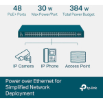 TP-LINK TL-SG3452P Managed L2 PoE+ Switch with 48 Gigabit (1Gbps) Ethernet Ports and 4 SFP Ports - Image 3