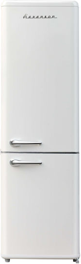Ravanson Retro Fridge-Freezer 250lt H188.5xW54.5xD55cm White LKK-250RC - Image 1