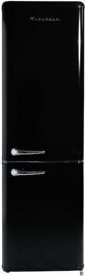 Ravanson Retro Fridge-Freezer 250lt H188.5xW54.5xD55cm Black LKK-250RB - Image 1