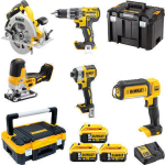 DEWALT DCK500P3T Σετ Δισκοπρίονο, Δραπανοκατσάβιδο, Παλμικό Κατσαβίδι, Σέγα & Φακός Brushless 18V με 3 Μπαταρίες 5Ah και Θήκη - Image 2