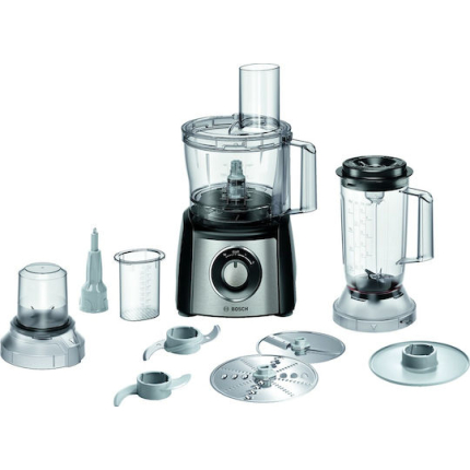 Bosch Multifunctional Food Processor 900W with Pot 2.3lt and Jug Blender Silver