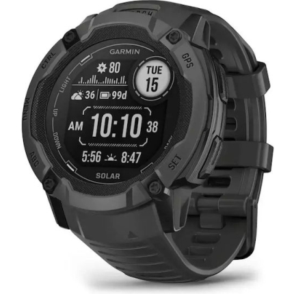 Garmin Instinct 2X Solar 50mm Waterproof Smartwatch with Heart Rate Monitor (Graphite)