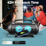 W-King D10 Bluetooth Speaker 60W with Battery Life up to 42 hours Black - Image 3