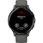 Garmin Venu 3S Stainless Steel 41mm Waterproof Smartwatch with Heart Rate Monitor (Slate Stainless Steel Bezel with Pebble Gray Case and Silicone Band) - Image 4