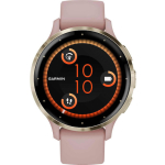 Garmin Venu 3S Stainless Steel 41mm Waterproof Smartwatch with Heart Rate Monitor (Soft Gold Stainless Steel Bezel with Dust Rose Case and Silicone Band)