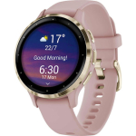 Garmin Venu 3S Stainless Steel 41mm Waterproof Smartwatch with Heart Rate Monitor (Soft Gold Stainless Steel Bezel with Dust Rose Case and Silicone Band) - Image 2