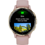 Garmin Venu 3S Stainless Steel 41mm Waterproof Smartwatch with Heart Rate Monitor (Soft Gold Stainless Steel Bezel with Dust Rose Case and Silicone Band) - Image 4