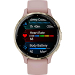 Garmin Venu 3S Stainless Steel 41mm Waterproof Smartwatch with Heart Rate Monitor (Soft Gold Stainless Steel Bezel with Dust Rose Case and Silicone Band) - Image 5