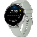 Garmin Venu 3S Stainless Steel 41mm Waterproof Smartwatch with Heart Rate Monitor (Silver Stainless Steel Bezel with Sage Gray Case and Silicone Band) - Image 2