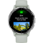 Garmin Venu 3S Stainless Steel 41mm Waterproof Smartwatch with Heart Rate Monitor (Silver Stainless Steel Bezel with Sage Gray Case and Silicone Band) - Image 4