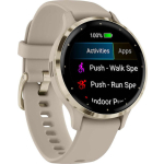 Garmin Venu 3S Stainless Steel 41mm Waterproof Smartwatch with Heart Rate Monitor (Soft Gold Stainless Steel Bezel with French Gray Case and Silicone Band) - Image 3