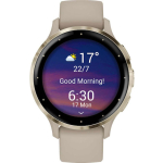 Garmin Venu 3S Stainless Steel 41mm Waterproof Smartwatch with Heart Rate Monitor (Soft Gold Stainless Steel Bezel with French Gray Case and Silicone Band) - Image 4