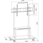Techly ICA-TR31 ICA-TR31 TV Mount Floor up to 120" and 150kg - Image 7
