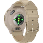Garmin Venu 3S Stainless Steel 41mm Waterproof Smartwatch with Heart Rate Monitor (Soft Gold Stainless Steel Bezel with French Gray Case and Leather Band) - Image 5