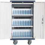 Techly Charging Station with 30 USB-A Output Ports White Blue