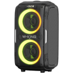 W-King Karaoke Speaker with Wireless Microphones and Lighting Effects T9 Pro Black - Image 2