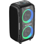W-King Karaoke Speaker with Wireless Microphones and Lighting Effects T9 Pro Black - Image 4