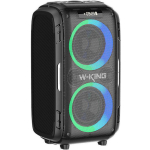 W-King Karaoke Speaker with Wireless Microphones and Lighting Effects T9 Pro Black - Image 3
