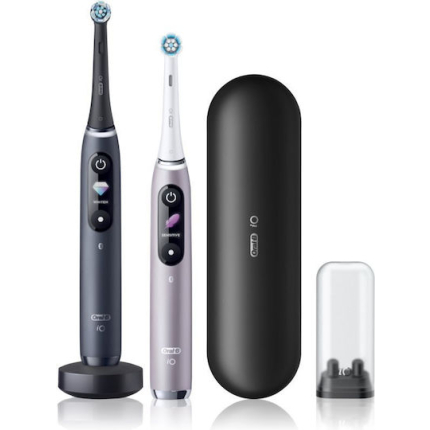 Oral-B iO Series 9 Electric Toothbrush with Pressure Sensor and Travel Case Black Onyx / Rose Quartz