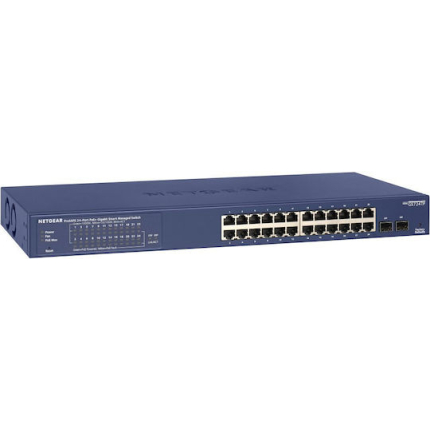 NetGear GS724TP-300EUS Managed L3 PoE Switch with 24 Gigabit (1Gbps) Ethernet Ports and 2 SFP Ports