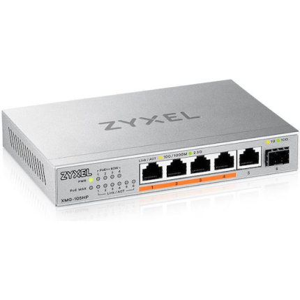 Zyxel XMG-105HP Unmanaged L2 PoE+ Switch with 5 Ethernet Ports