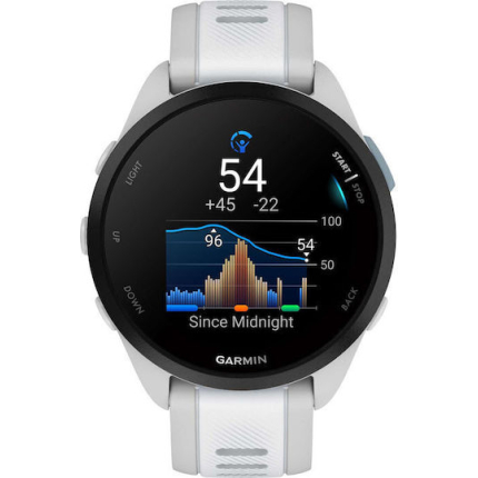 Garmin Forerunner 165 43mm Waterproof Smartwatch with Heart Rate Monitor (Mist Gray/Whitestone)