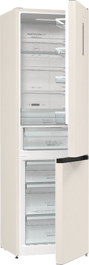 Gorenje Fridge-Freezer 331lt Total NoFrost H200xW60xD59.2cm Beige NRK6202AC4 - Image 1
