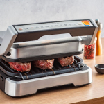 Tefal Optigrill 4-in-1 Tabletop Electric Grill Smooth and Ribbed Plate 2100W Inox with Lid and Adjustable Thermostat - Image 5