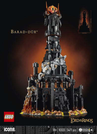 LEGO Icons Lord Of The Rings Barad-Dur for 18+ Years 5471 Pieces - Image 1