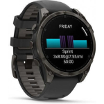 Garmin Fenix 8 Titanium 47mm Waterproof Smartwatch with Heart Rate Monitor (Sapphire, Carbon Grey Dlc Titanium With Black/pebble Grey Silicone Band) - Image 3