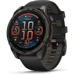Garmin Fenix 8 Titanium 47mm Waterproof Smartwatch with Heart Rate Monitor (Sapphire, Carbon Grey Dlc Titanium With Black/pebble Grey Silicone Band) - Image 2
