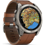 Garmin Fenix 8 Titanium 51mm Waterproof Smartwatch with Heart Rate Monitor (Sapphire, Titanium with Chestnut Leather Band) - Image 2