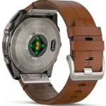 Garmin Fenix 8 Titanium 51mm Waterproof Smartwatch with Heart Rate Monitor (Sapphire, Titanium with Chestnut Leather Band) - Image 5