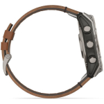 Garmin Fenix 8 Titanium 51mm Waterproof Smartwatch with Heart Rate Monitor (Sapphire, Titanium with Chestnut Leather Band) - Image 6
