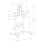 Techly ICA-TR230 ICA-TR230 TV Mount Floor up to 110" and 120kg - Image 4