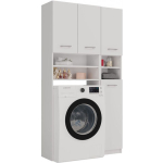 Topeshop Marpol Bathroom Cabinet Laundry L96xW30xH183cm White - Image 2