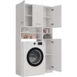 Topeshop Marpol Bathroom Cabinet Laundry L96xW30xH183cm White - Image 4