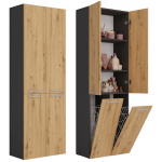 Bathroom Cabinet L60xW30xH174cm Oak